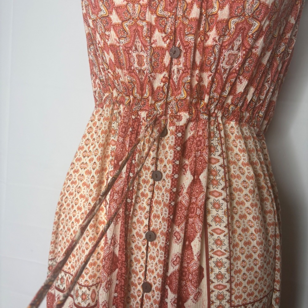 NWT Patrons of Peace Maxi Dress Paisley Tiered Medium Boho Cottagecore Women - Picture 7 of 13